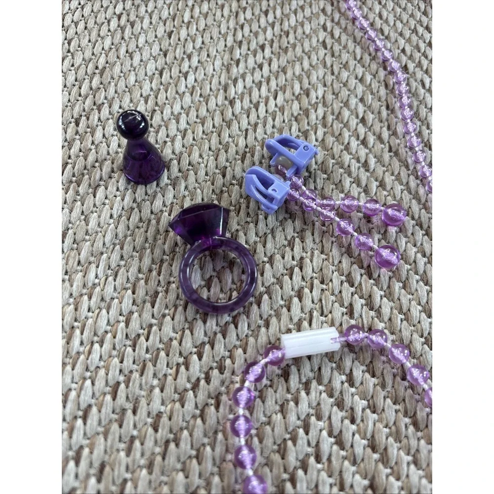 Pretty Pretty Princess: Disney Cinderella Replacement PARTS Purple Necklace Ring
